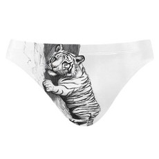 DallON 온an 남성용 수영 브리프 비키니 수영복 해변 수영장용 귀여운 프린트 경량 언웨어 S-3XL 멀티 30 182249