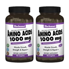 Bluebonnet 胺基酸保健錠 1000mg, 90粒, 2個