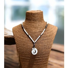 VAWNI 螺旋造型串珠項鍊，簡約時尚，可調節長度，展現個人品味