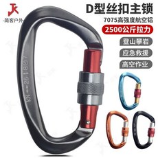 台灣出貨 專業攀巖主鎖登山扣掛鉤戶外快掛吊床承重鉤高空作業裝備安全鎖扣, 混色A,4個裝, 1個