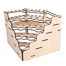 shangren 오일 잉크 브러쉬 병 저장 랙 아티스트 그림, 90도 24 구멍, 나무, 나무, 1개