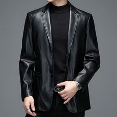 JoYouth 양가죽 남성 가죽자켓 올블랙 와인 남자 블레이져 캐쥬얼자켓