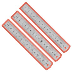 스텐 직자 철자 150mm 철자 스틸자 A타입 15cm, 실버, 3개