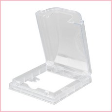 86型 粘貼式 防水插座盒 衛生間 浴室開關保護蓋 防濺盒 WQ8A, 1個, 新款特價白透明