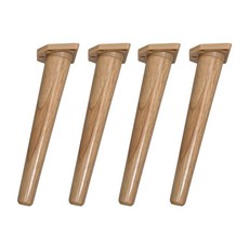 원목 테이블 식탁다리 책상다리 300mm, 4개, 네추럴