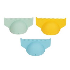YSSHOP 3x 재봉 손가락 자 가장자리 재봉 잠금 장치 도구 손바느질 엄지 가이드 다기능 재봉 직선 측정 도구 실리콘, 노랑 초록 파랑