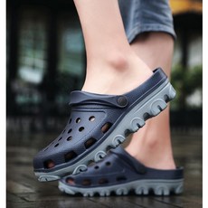 ANUSAMSA男款大尺碼防滑涼鞋, 300, 海軍藍