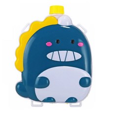 【Hi-toys】2000ml大容量恐龍造型背包水槍/抽拉式水槍/戲水玩具/沙灘玩具(兩色可選), 藍綠色, 1個