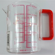 【平安】日本 PASTIME 透明塑膠耐熱附嘴刻度計量杯 500ml C920, 1個, 透明, 500