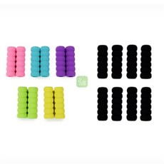 에코바이브 애벌레 펜그립 세트 필기보조, 8p 블랙