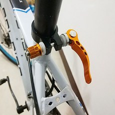 MIZUCOS 원터치 자전거 안장 클램프 자전거 시트 클램프 안장레버 조임쇠, 1개, 옐로우31.8mm