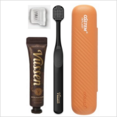 오스템 뷰센 28 휴대용 여행용 양치키트 (치약+더블와이드 칫솔+케이스), 1세트