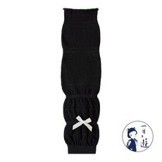 NicoFun 蝴蝶結輕薄透氣防曬手臂套, 黑(3雙), 1個
