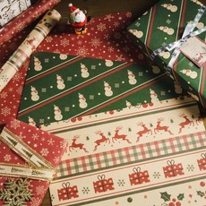 아크배라 크리스마스 포장지 선물 포장 3종, 1세트, 6번