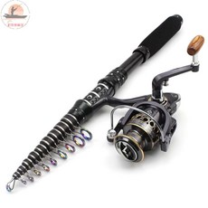 釣魚名人 超短迷你磯釣竿 碳素紡車輪套裝 船竿路亞漁具, 1.5米竿和2000紡車輪