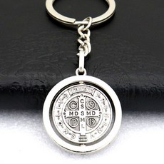 분도패 목걸이 열쇠고리 성 베네틱토 메달 천주교 성물 신부님 첫영성체 선물 용품, 키링 A, 1개