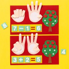 펠트손가락 수학놀이 숫자교육 어린이체험 유아교구, 1개