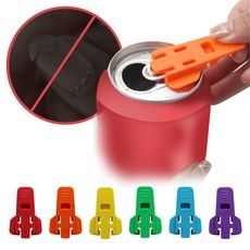 양뜨 이지 캔따개 캔오프너 6개입 (빨강 주황 노랑 초록 파랑 보라), 혼합색상, 6개