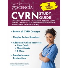 (英文圖書)CVRN Study Guide: CV-BC Test Prep and 2 Full-Length Practice Exams for the Cardi... 平裝版, Ascencia Test Prep, English