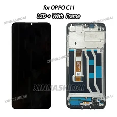 Oppo C11 LCD 디스플레이 화면 교체용 AAA+ 새 디지타이저 어셈블리(프레임 부품 포함), 01 LCD With Frame