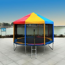 야외 대형 트램펄린 바운스 성인 방방이 트램폴린, 4.28m 트램펄린 + 캐노피 (컬러), 1개