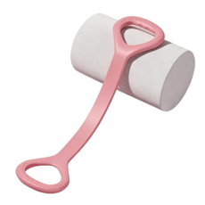 女士專屬八字拉力帶 彈力帶 阻力帶 健身拉力繩 瑜伽彈力帶, 凸點拉力器-落櫻粉, 1個