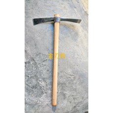 金刀具 #H25 鐵店出的雙頭斧掘 竹頭掘 竹頭清除手工具 清竹腳工具 園藝植作 破竹頭工具 農用手工具, 1個, 竹頭清除工具+3尺赤皮掘斧柄, 竹頭清除工具+3尺赤皮掘斧柄