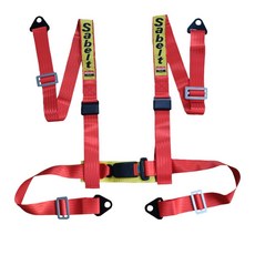 레이싱벨트 턴버클 4점식 타카타 레이싱 카시트 녹색 버클, F. 빨간색 인서트 2인치