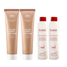 아모스 칼라제닉 녹차빛채 염색약 150g x 2개(산화제포함), 5.3 골드빛밤색
