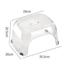 투명 스텝 스툴 침실 사다리 휴대용 실내 3단 모던한 체어 교체 블랙 캠핑 절약형 이동식, 화이트