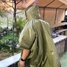 휴대용 비상용 은박담요 우비 카키, 1개