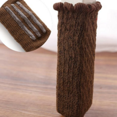 의자 다리 커버 소음방지 긁힘방지 바닥 식탁 의자 커버 보호 받침, 브라운