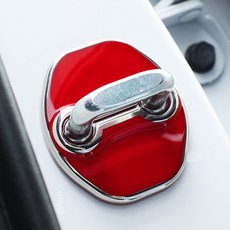 그라피카 싼타페 MX5 호환 TPU 도어스트라이커 커버 몰딩 도어락 보호 장치 튜닝 용품, 레드 / 골드라인