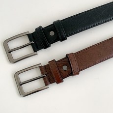 [수앤수]포저 모던 스퀘어 볼드 가죽 벨트 (26T002)