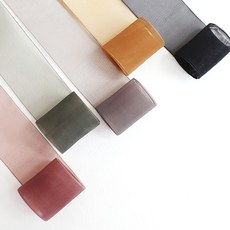 리본빌 브리엘라 오간디 고급 오간디리본 꽃포장 청첩장리본, 1개, 10.블랙(Black) - 2M