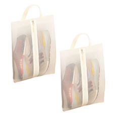 환기 기능 있는 지퍼식 골프용 여행 신발 가방, 2개, 검정색