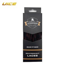 스케이트 끈 듀얼 레이어 브레이드 하키 액세서리 84/96/108/120in 스포츠 용 강화 왁스 팁 아이스 신발, 108in Black Red