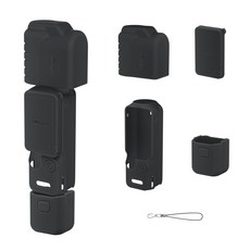 DJI Osmo Pocket 4 실리콘 컬러 보호 케이스, 1개, 포켓 4 블랙 1개, 포켓 4 블랙
