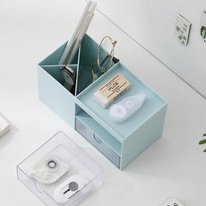 2단서랍 화장대 소품정리함(블루)