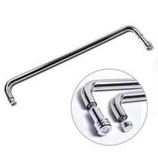 제이엠 일자샤워부스손잡이 타올바 욕실용 화장실 강화도어 욕실문, 1개