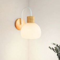 燭光燈飾 日式原木條紋壁燈 木紋壁燈 實木壁燈 玻璃壁燈 簡約壁燈 日式壁燈 樓梯壁燈 床頭壁燈, 燈具一組, 原木色 白色