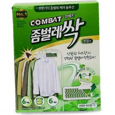 산듯한 허브향 강력 컴배트 좀벌레싹 옷장용 6개입
