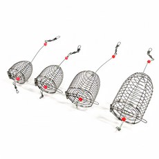 스텐 미니 카고통 줄카고 편대카고채비 집어통 원투 낚시 감성돔 우럭 스텐집어제 편대 채비, 10개, 실버