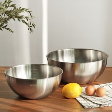 스테인레스 계량믹싱볼 과일 야채 세척 24cm 28cm, 1개, 헤킨스 믹싱볼 20cm