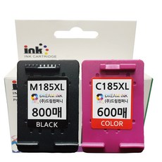 4배대용량 INK- M185 C185 (검정+컬러)XL 세트 삼성 SL-J1680 J1683 J1655 SL-J1770W 1780DW, 1개, M185 C185(검정+칼라)XL 대용량세트