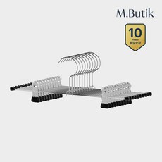 엠부띠끄 바지 치마 집게 걸이 M_K30D 10개입, 화이트, 10개