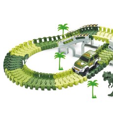 쥬라기 공룡 대탐험 트랙 자동차 레일 129p 세트, 혼합 색상, 1박스