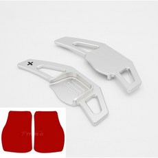 方向盤換檔撥片 銀色 檔撥片 方向盤改裝 延長件 轉向 鋁合金 適用11-18 Forte K3 Koup Rio SX, 1個