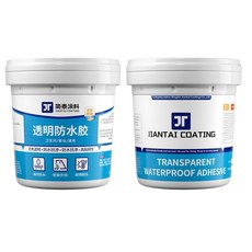 高濃稠透明防水膠：外牆窗台裂縫滲水磁磚補漏劑 浴室屋頂衛浴免砸磚防水材料, 1個