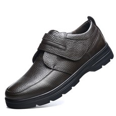 [보이앤맨] 소가죽 남자 구두 찍찍이 벨크로 남성 캐주얼화 편한 단화 신발 슈즈 (사이즈 240/245/250/255/260/265/270/275/280/285/290/295)